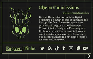 Carrd for commissions in elaborate tabs