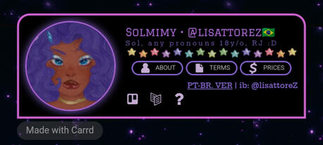 Basic tab carrd for commissions